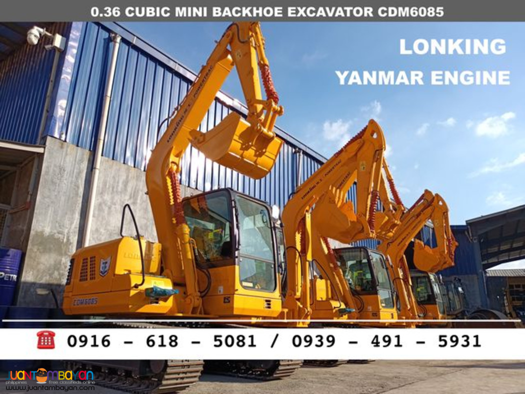 LONKING CDM6085 0.36 cubic hydraulic backhoe excavator
