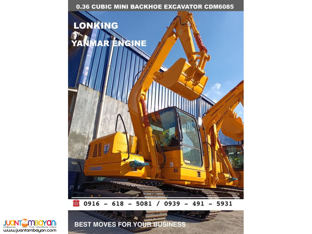 LONKING CDM6085 0.36 cubic hydraulic backhoe excavator