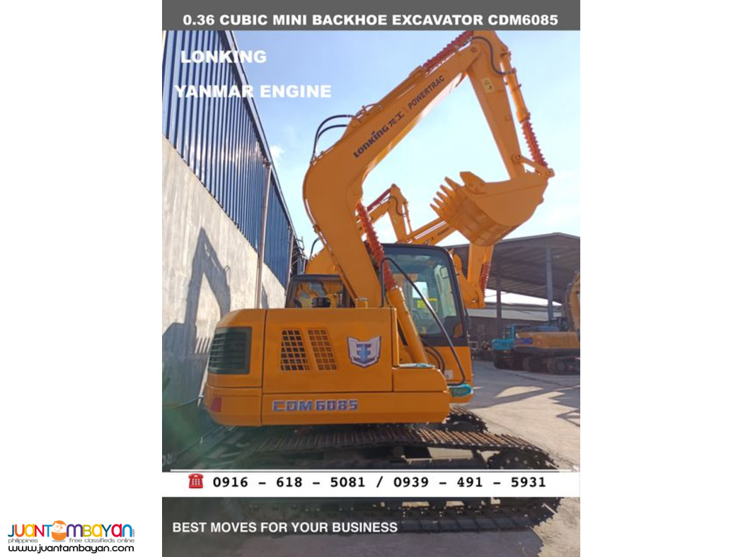 LONKING CDM6085 0.36 cubic hydraulic backhoe excavator