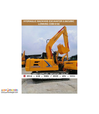 0.56 cubic Lonking CDM6150 hydraulic backhoe excavator cummins