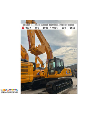 1.1 cubic Hydraulic Backhoe excavator cdm6225 cummins engine