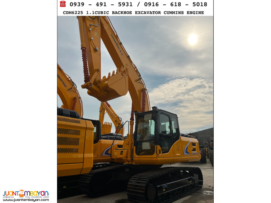 1.1 cubic Hydraulic Backhoe excavator cdm6225 cummins engine