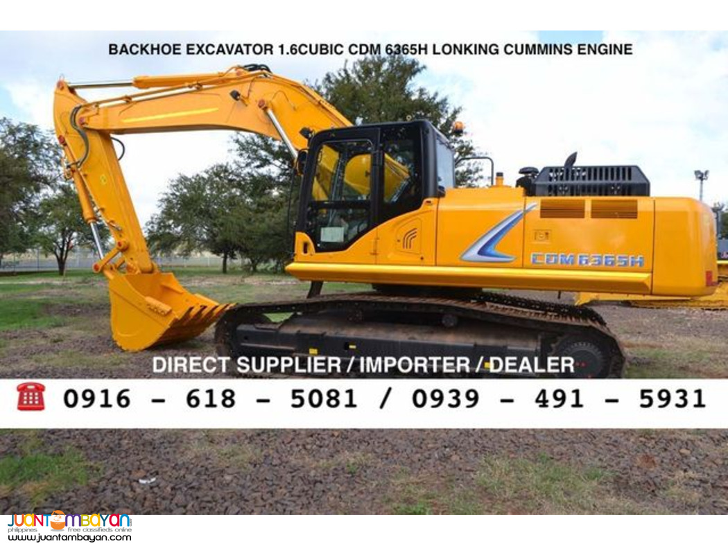 1.6cubic hydraulic backhoe excavator cdm6365h Lonking cummins