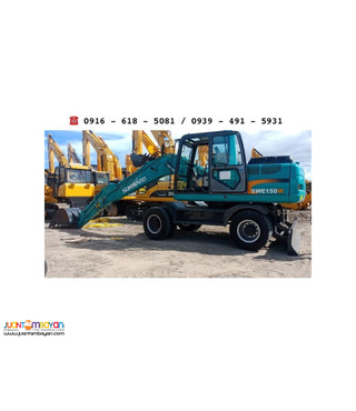 swe150w sunward backhoe wheel type 0.58 cubic isuzu engine