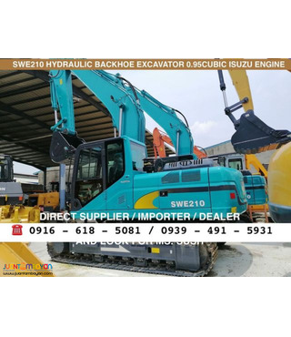 swe210 sunward hydraulic backhoe excavator 0.90cubic isuzu
