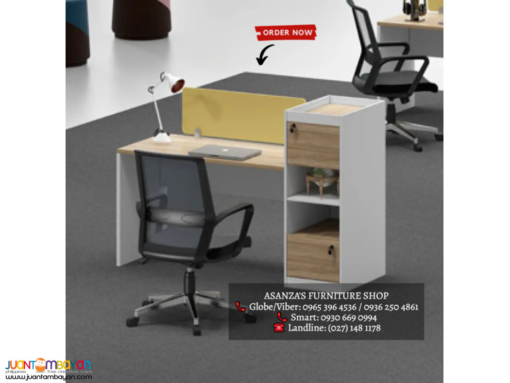 CUSTOMIZED WORKSTATION DESK WITH SCREEN PANEL DIVIDER-PARTITION