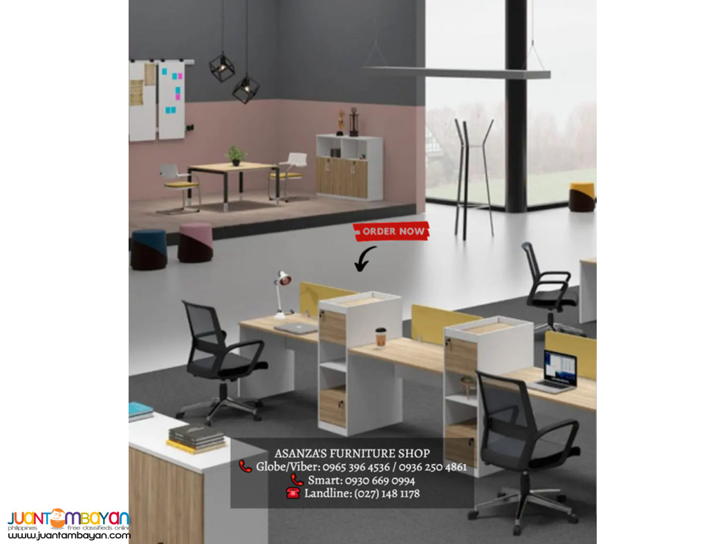 CUSTOMIZED WORKSTATION DESK WITH SCREEN PANEL DIVIDER-PARTITION