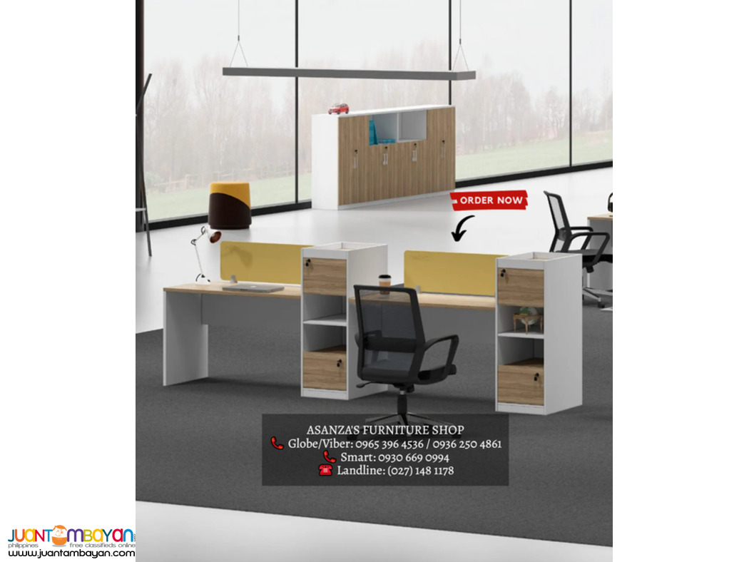 CUSTOMIZED WORKSTATION DESK WITH SCREEN PANEL DIVIDER-PARTITION