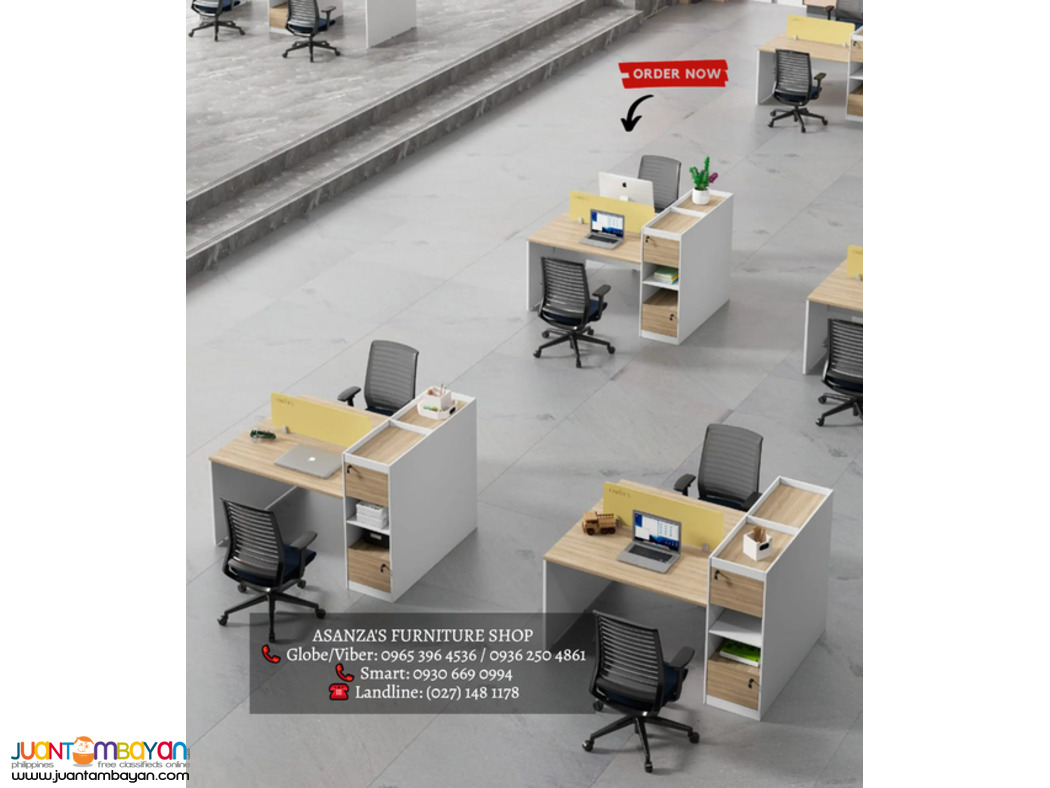 CUSTOMIZED WORKSTATION DESK WITH SCREEN PANEL DIVIDER-PARTITION