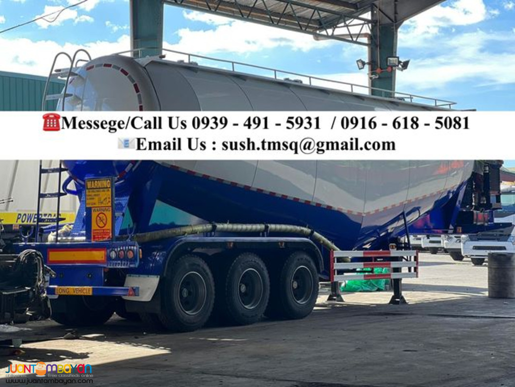 12-wheeler Tri-Axle Cement Bulk Carrier Trailer 50cubic