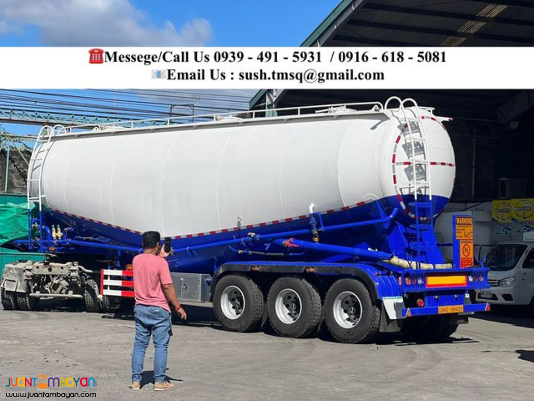 12-wheeler Tri-Axle Cement Bulk Carrier Trailer 50cubic