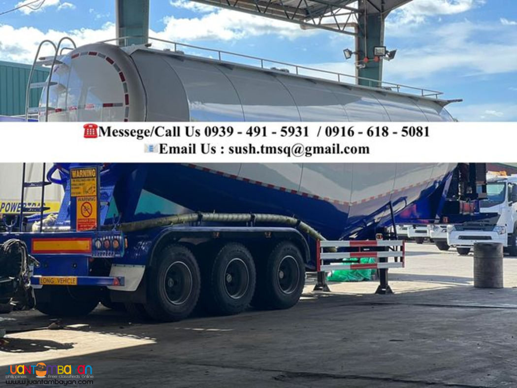 12-wheeler Tri-Axle Cement Bulk Carrier Trailer 50cubic