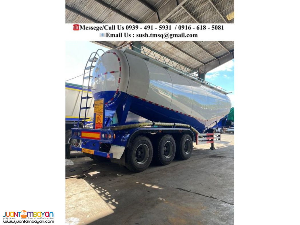 12-wheeler Tri-Axle Cement Bulk Carrier Trailer 50cubic