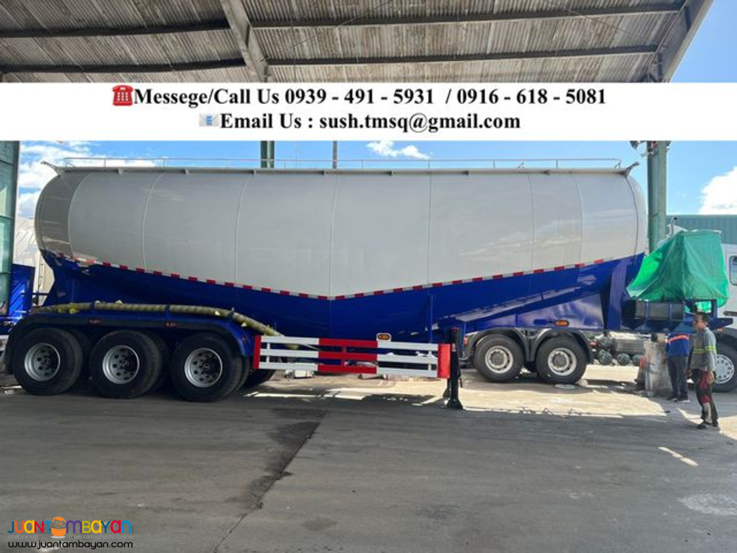 12-wheeler Tri-Axle Cement Bulk Carrier Trailer 50cubic