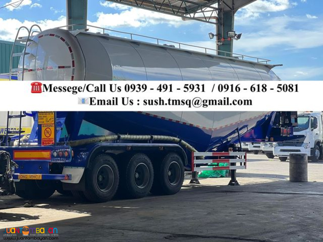 12-wheeler Tri-Axle Cement Bulk Carrier Trailer 50cubic