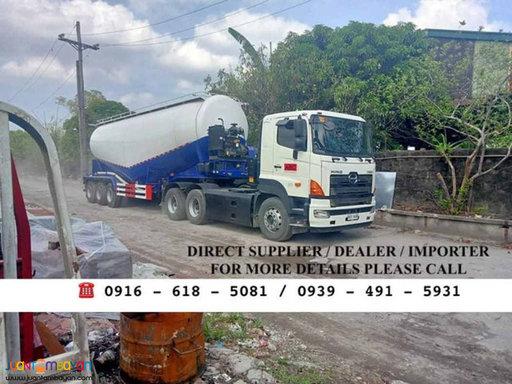 12-wheeler Tri-Axle Cement Bulk Carrier Trailer 50cubic