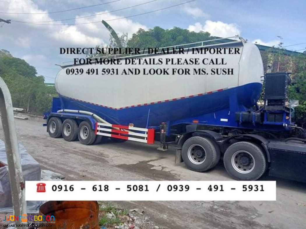 12-wheeler Tri-Axle Cement Bulk Carrier Trailer 50cubic