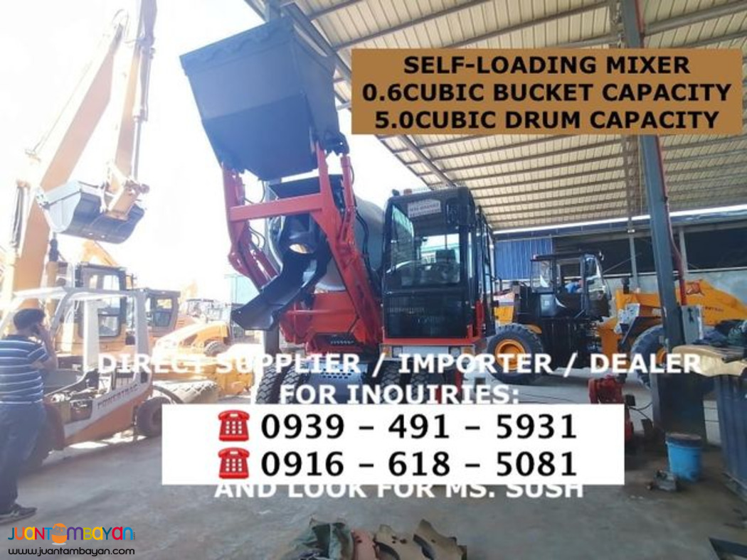 Self-Loading Mixer 0.6cbm bucket cap & 5cbm Drum Cap 