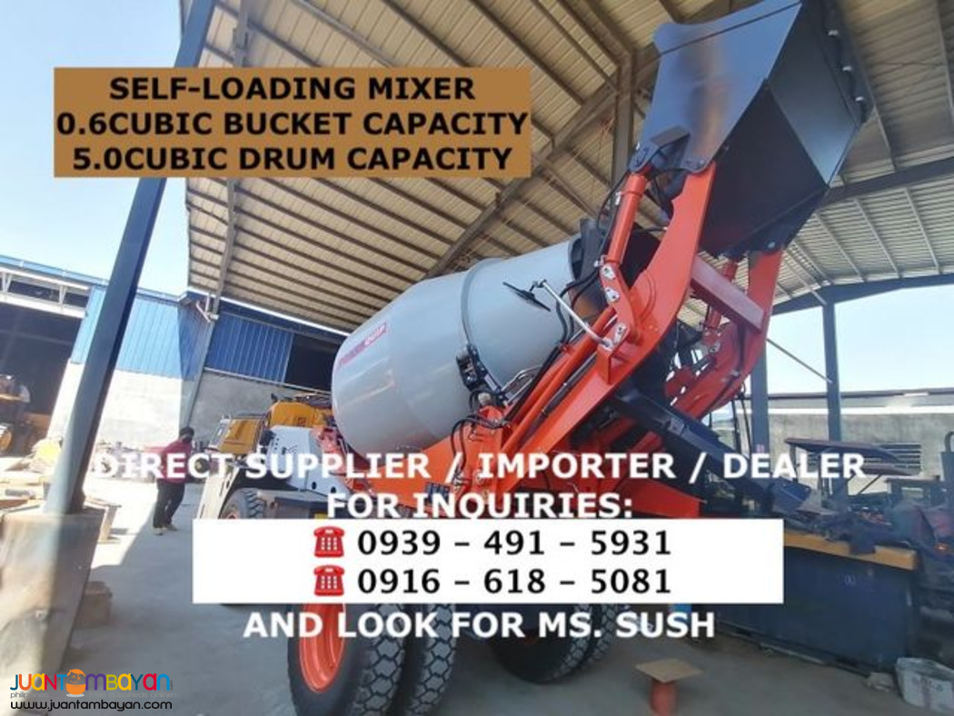 Self-Loading Mixer 0.6cbm bucket cap & 5cbm Drum Cap 