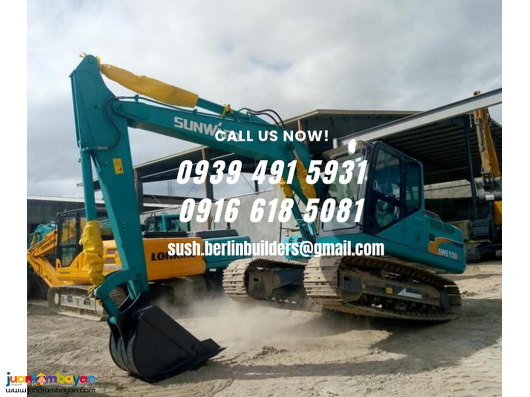 swe150 sunward hydraulic backhoe crawler isuzu engin 0.52cubic