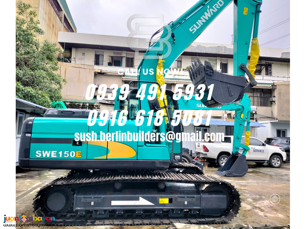 swe150 sunward hydraulic backhoe crawler isuzu engin 0.52cubic