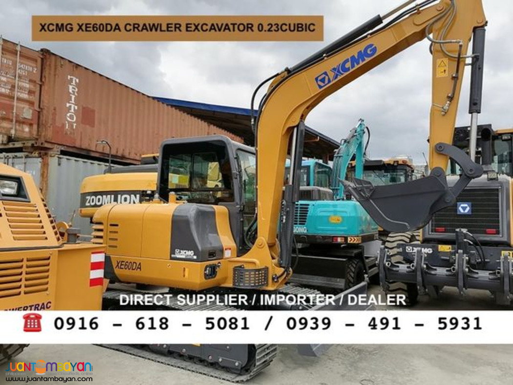 XCMG XE60DA crawler Excavator 0.23cubic backhoe