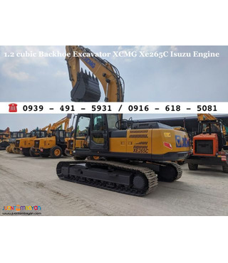 1.2cubic XCMG XE265C Backhoe Excavator Isuzu Engine 