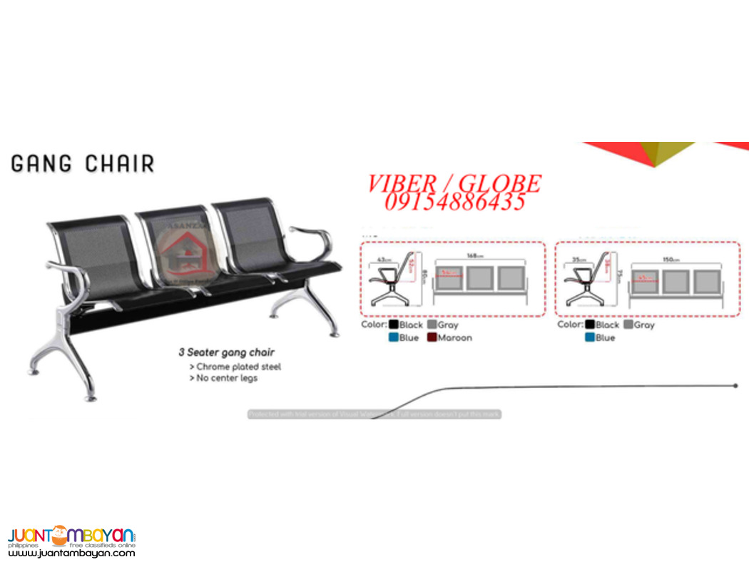 OFFICE GANG CHAIR (FACTORY PRICE)