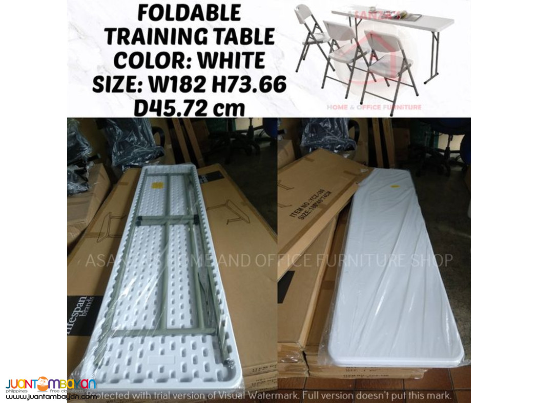 FOLDABLE  TRAINING TABLE SIZE: W182 H73.66 D45.72 cm