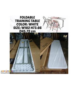 FOLDABLE  TRAINING TABLE SIZE: W182 H73.66 D45.72 cm