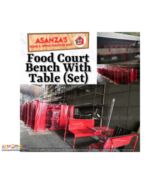 FOOD COURT BENCH WITH TABLE (SET)