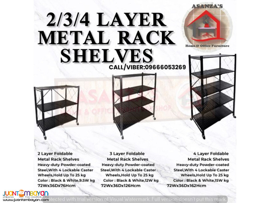 2/3/4 LAYER METAL RACK SHELVES