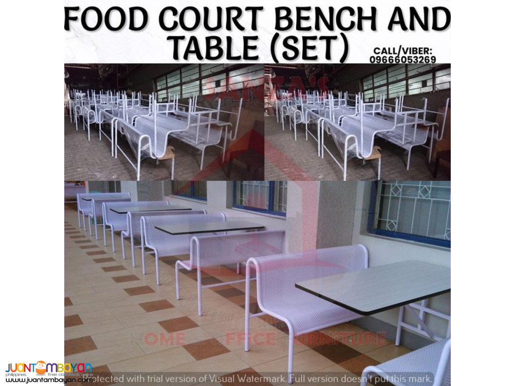 FOOD COURT BENCH AND TABLE (SET)