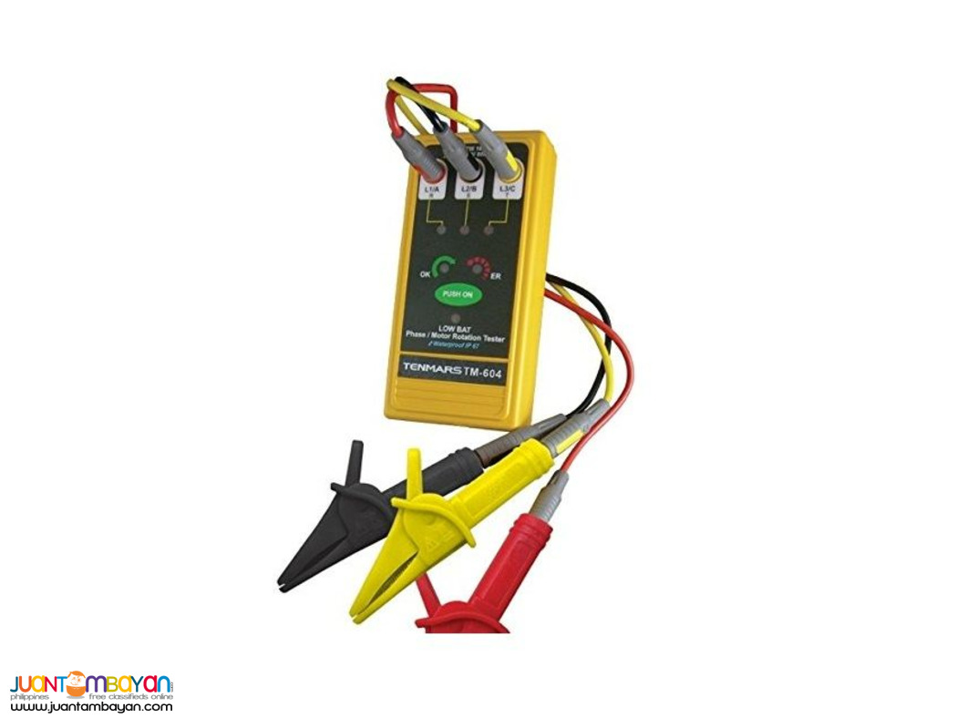 Phase Sequence Tester, Phase Rotation Tester, Motor Rotation Tester