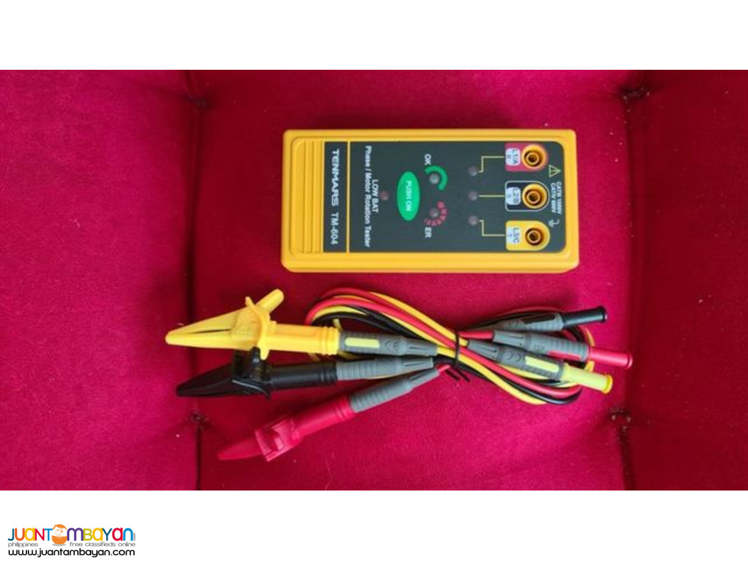 Phase Sequence Tester, Phase Rotation Tester, Motor Rotation Tester