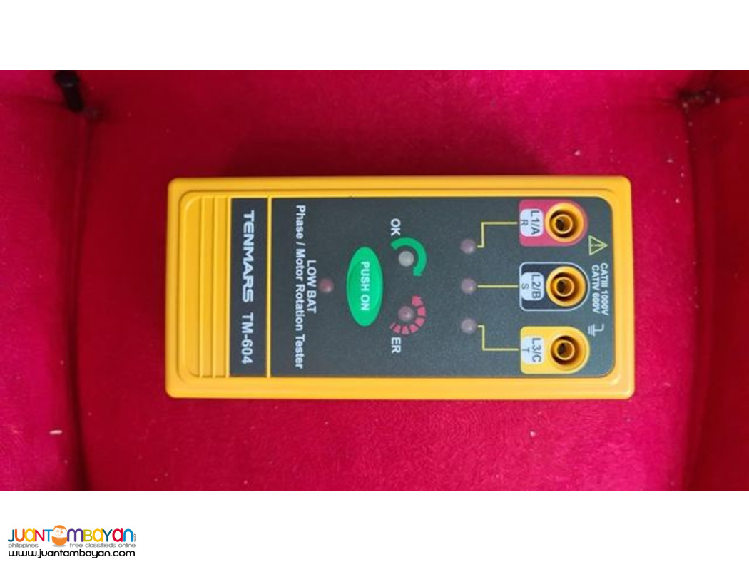 Phase Sequence Tester, Phase Rotation Tester, Motor Rotation Tester