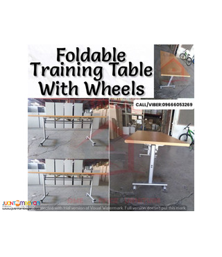 Foldable Training Table With Wheels