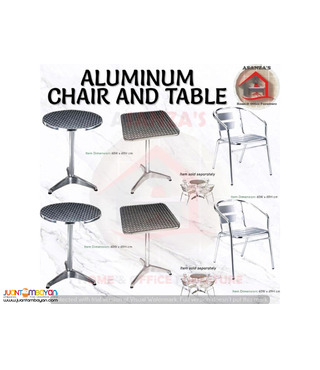 ALUMINUM CHAIR AND TABLE