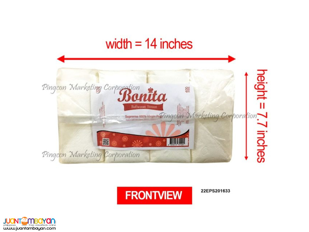 Tissue Roll 100% Virgin Pulp | 2 Ply X 400 Sheets X 48