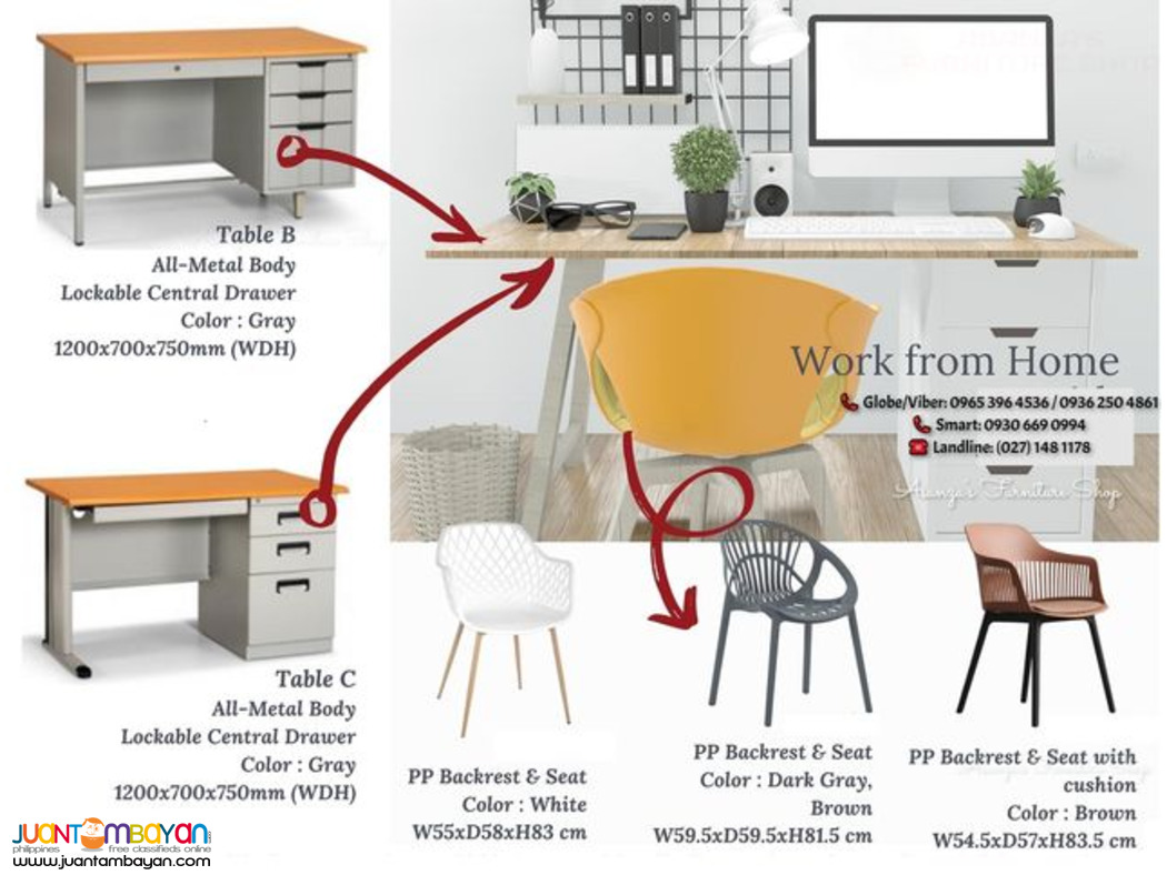 Office Table With Stackable Chairs Direct Factory Price