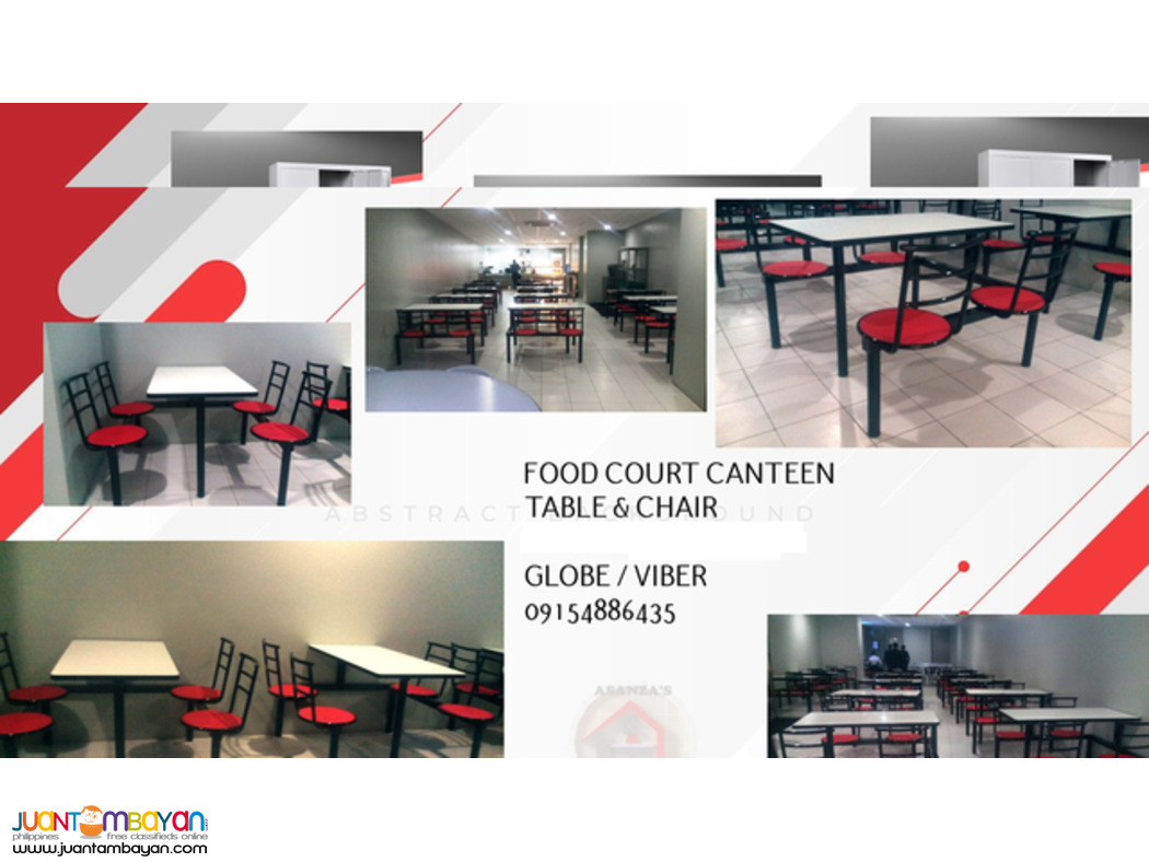 FOOD COURT CANTEEN TABLE AND CHAIR (FACTORY PRICE) 