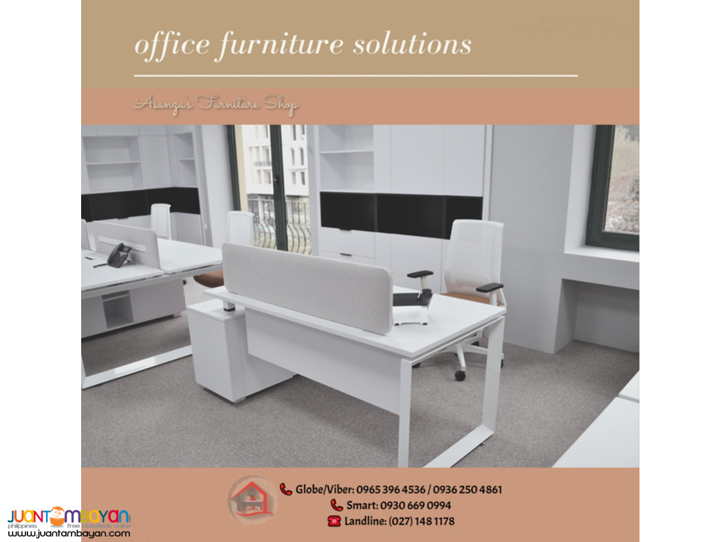 Office Desk With Screen Panel Divider -Chair | Direct Factory Price