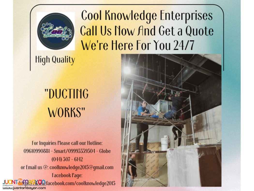DUCTING WORKS,FABRICATE,INSTALLATION AND OTHER SERVICES