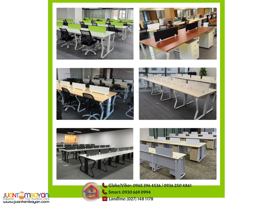 4 SEATER OFFICE DESK W/ MOBILE DRAWER