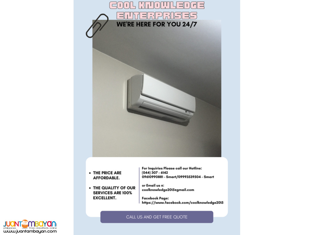 services, supply and installation of air conditioning system