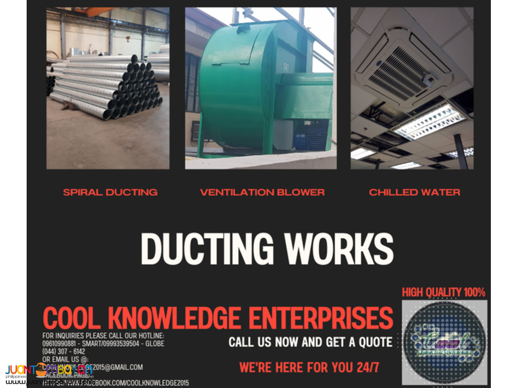 installation ' supply ' services ' fabricate of ducting works