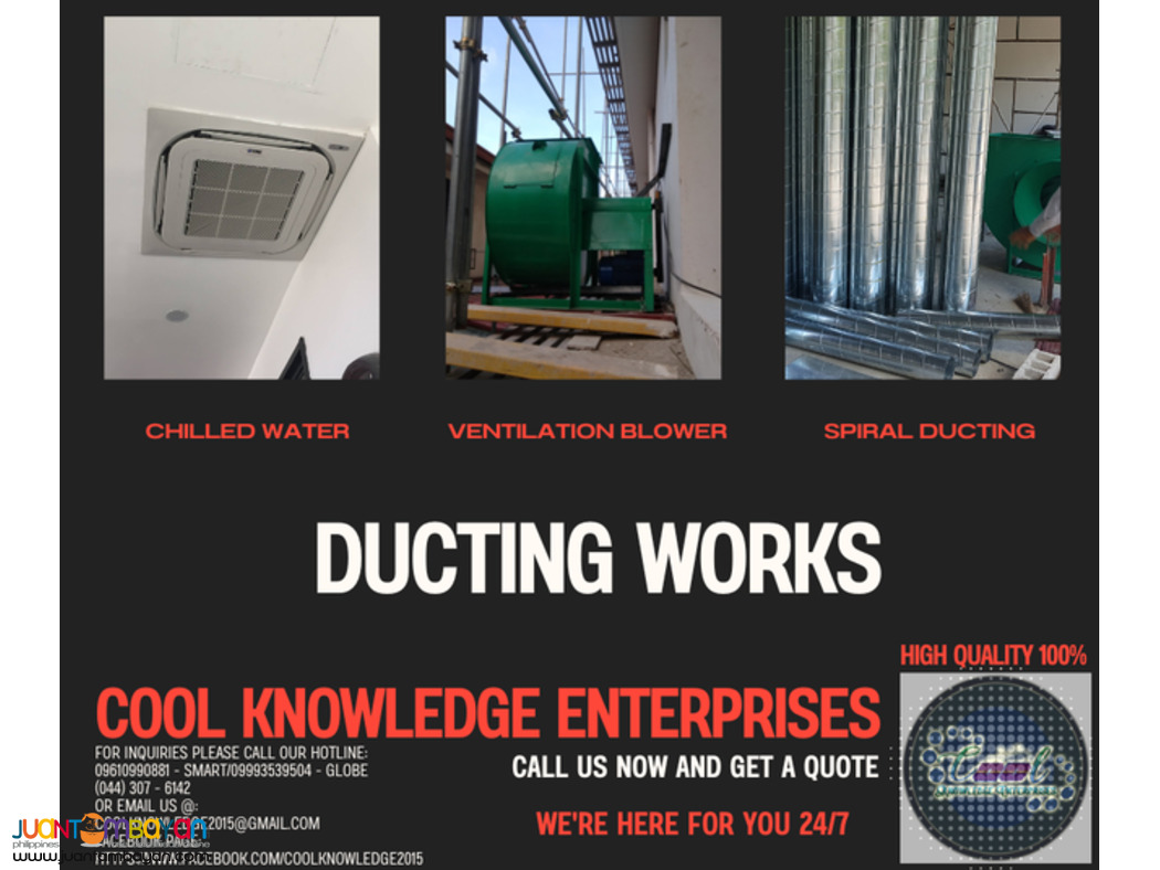 installation ' supply ' services ' fabricate of ducting works
