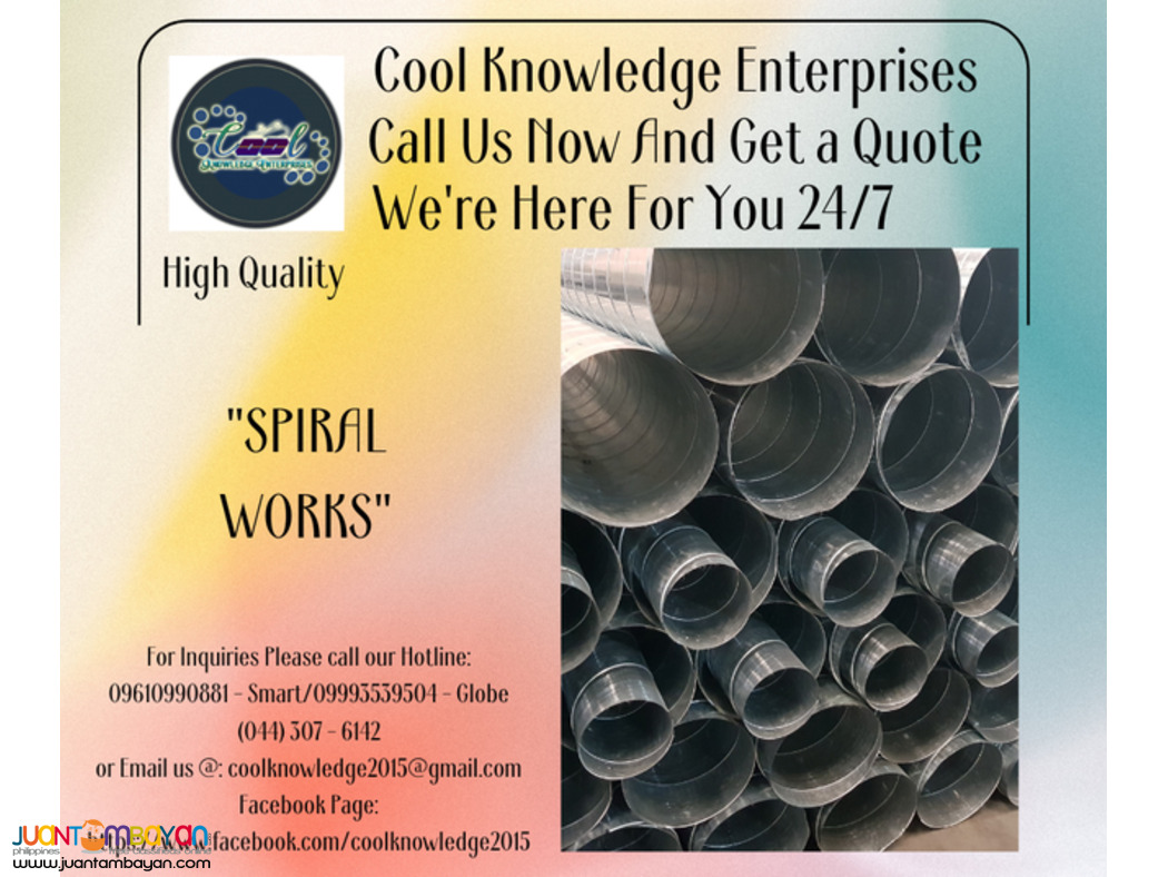 { SPIRAL DUCTING } WE SUPPLY AND INSTALL