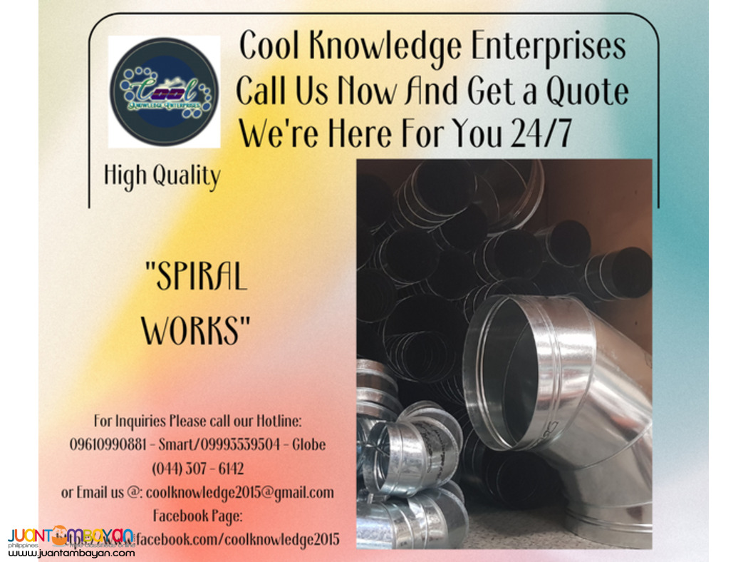 { SPIRAL DUCTING } WE SUPPLY AND INSTALL
