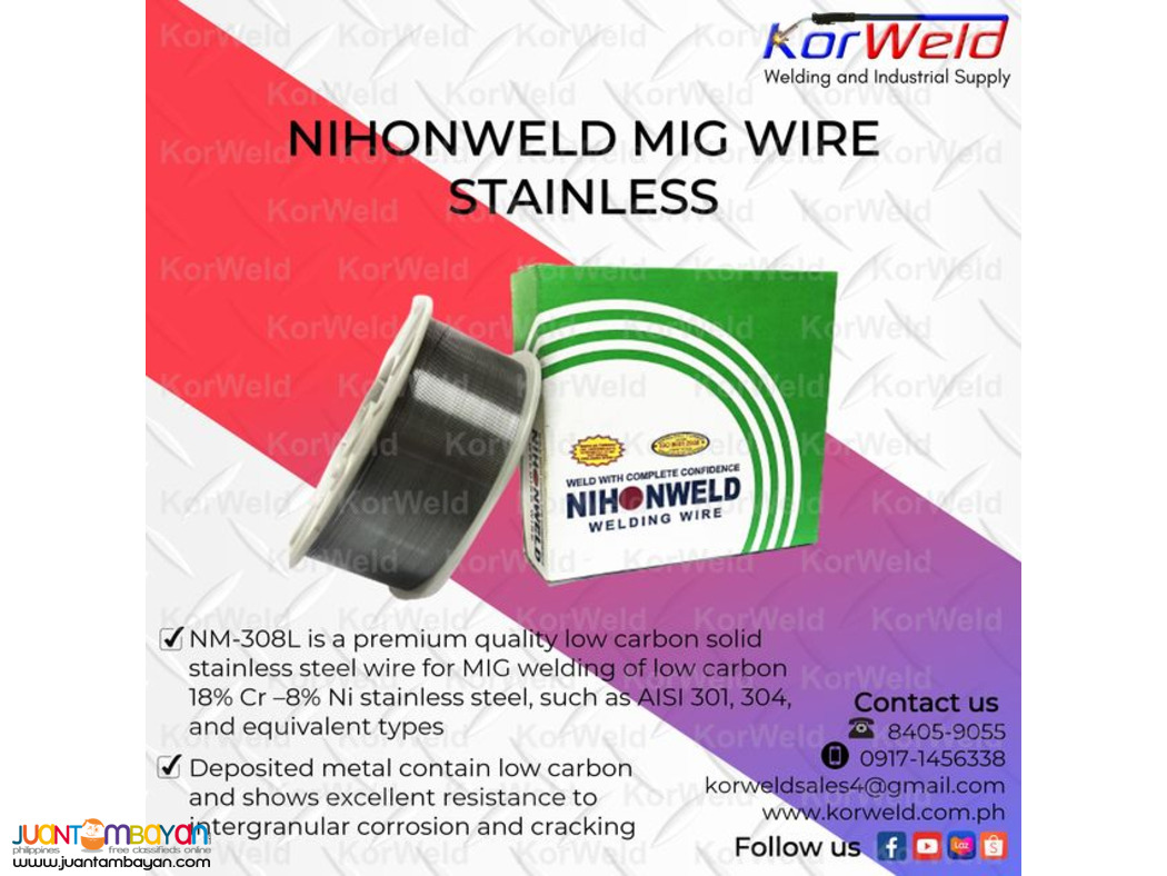 Nihonweld Mig Wire NM308 Stainless